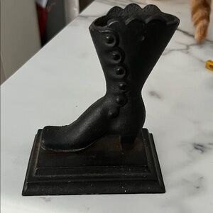 Vintage cast iron black boot